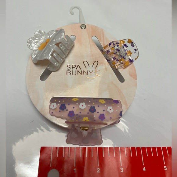 NWT 🌺🐰🌺 Spa Bunny Hair Claws Clips set of 3 - Picture 13 of 17